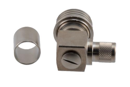 QN プラグ 直角 コネクタ 圧着/はんだ接続, RG214, RG225, RG393, RG9