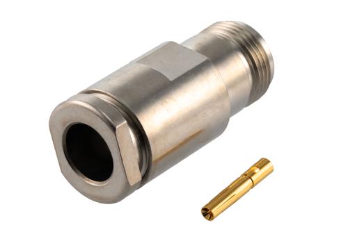 N Female Connector Clamp/Solder Attachment for LMR-400-FR, LMR-LW400, TCOM-400, LMR-400-LLPX, PE-B400, PE-B405, PE-C400, LMR-400,