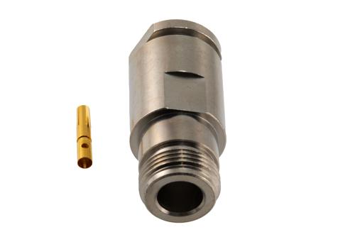 N Female Connector Clamp/Solder Attachment for LMR-400-FR, LMR-LW400, TCOM-400, LMR-400-LLPX, PE-B400, PE-B405, PE-C400, LMR-400,
