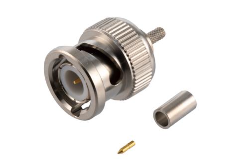 BNC Male Connector Crimp Attachment for LMR-100A, PE-B100, PE-C100, RG174, RG316, RG188, PE-C100-LSZH, LMR-100-FR, LMR-100A-PVC, LMR-10