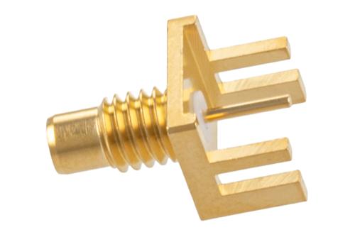 SMC Jack Connector Solder Attachment 0.062 inch End Launch PCB, .030 inch Diameter