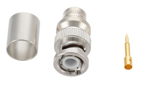 BNC Male Connector Crimp/Solder Attachment for PE-C400, LMR-400, LMR-400-DB, LMR-400-UF-FR, LMR-400-FR, LMR-LW400, LMR-400