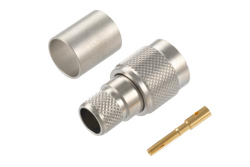 RP-TNC Plug Connector Crimp/Solder Attachment for RG214, RG9, RG225, RG393