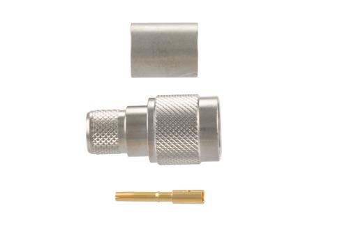 RP-TNC Plug Connector Crimp/Solder Attachment for RG214, RG9, RG225, RG393