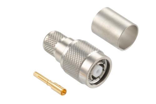 RP-TNC Plug Connector Crimp/Solder Attachment for RG214, RG9, RG225, RG393