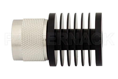 10 W RF ロード最大 18 GHz、N オス、黒色 陽極酸化アルミヒートシンク