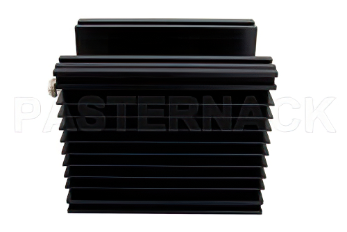 大電力 100 W RF ロード最大 2 GHz、N メス、放熱板タイプ黒色 陽極酸化アルミヒートシンク