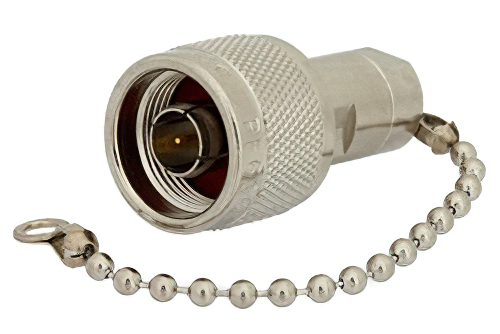 0.5 W RF ロード鎖付最大 1,000 MHz、75 Ω、N オス、ニッケルメッキ真鍮