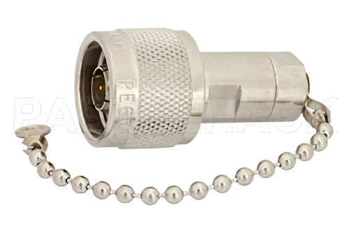 0.5 W RF ロード鎖付最大 1,000 MHz、75 Ω、N オス、ニッケルメッキ真鍮