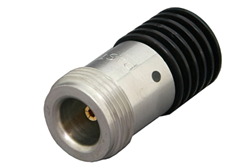 5 W RF ロード最大 18 GHz、N メス、黒色 陽極酸化アルミヒートシンク