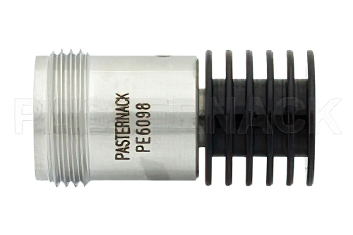 5 W RF ロード最大 18 GHz、N メス、黒色 陽極酸化アルミヒートシンク