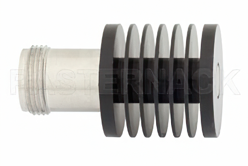 10 W RF ロード最大 18 GHz、N メス、黒色 陽極酸化アルミヒートシンク