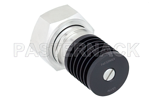 10 W RF ロード最大 7 GHz、7/16 DIN オス、黒色 陽極酸化アルミヒートシンク