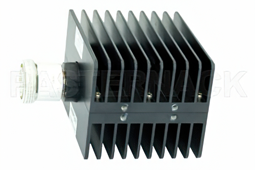 50 W RF ロード最大 7 GHz、7/16 DIN メス、スクエア形黒色 陽極酸化アルミヒートシンク