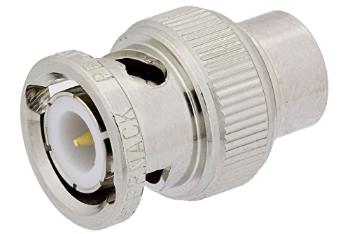 2 W RF ロード最大 4 GHz、BNC オス、ニッケルメッキ真鍮