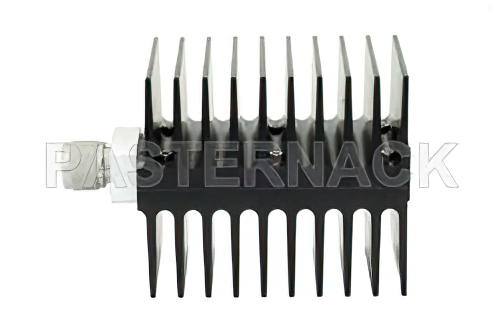 50 W RF ロード最大 4 GHz、N オス、スクエア形黒色 陽極酸化アルミヒートシンク