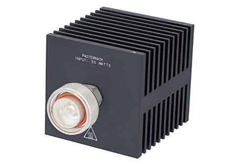 50 W RF ロード最大 8 GHz、7/16 DIN オス、スクエア形黒色 陽極酸化アルミヒートシンク
