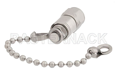 1 W RF ロード鎖付最大 65 GHz、1.85mm オス、防錆処理ステンレス鋼