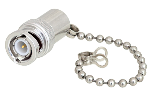 2 W RF ロード鎖付最大 4 GHz、BNC オス、トリメタルメッキ真鍮