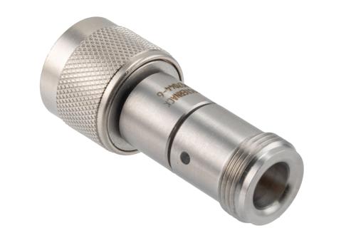 6 dB 固定減衰器、75 Ω N オス 〜 75 Ω N メス、防錆処理ステンレス鋼、2 W、最大 4 GHz