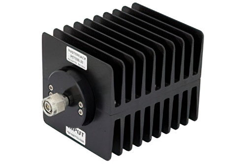 30 dB 固定減衰器、TNC オス 〜 TNC メス 方向性、黒色 陽極酸化アルミヒートシンク、100 W、最大 1.5 GHz