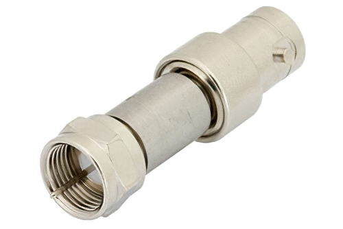 50 Ω BNC メス 〜 75 Ω F オス 整合パッド、DC 〜 3 GHz