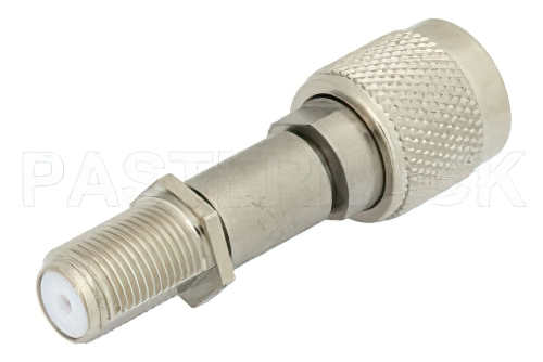 50 Ω TNC オス 〜 75 Ω F メス 整合パッド、DC 〜 3 GHz