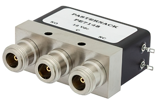 SPDT 電気機械式リレーフェールセーフスイッチ、DC 〜 4 GHz、最大 550 W、12 V、N