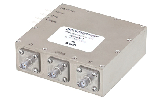 吸収型 SPDT、PIN ダイオードスイッチ、動作周波数 800 MHz 〜 2.7 GHz、最大 100 W (+50 dBm)、SMA