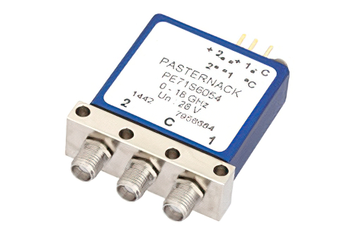 SPDT 電気機械式リレーラッチングスイッチ、DC 〜 18 GHz、最大 240 W、28 V、インジケータ、セルフカットオフ、SMA