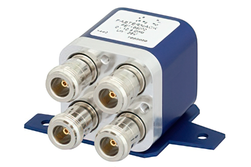 トランスファ電気機械式リレーフェールセーフスイッチ、DC 〜 12.4 GHz、最大 700 W、28 V、インジケータ、N
