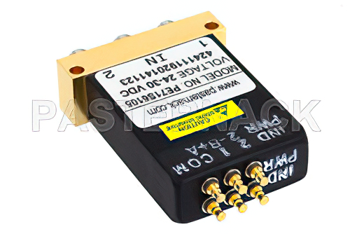 SPDT 電気機械式リレーフェールセーフスイッチ、DC 〜 40 GHz、10 W、28 V、インジケータ、TTL ロジック、ダイオード、2.92mm