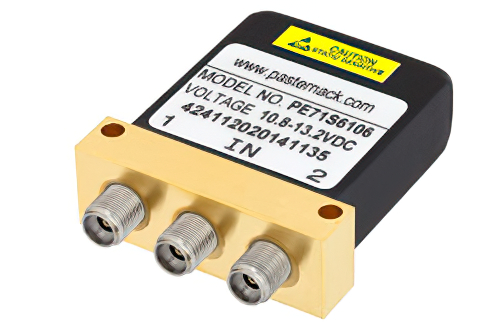 SPDT 電気機械式リレーラッチングスイッチ、DC 〜 40 GHz、5 W、12 V、セルフカットオフ、ダイオード、2.92mm