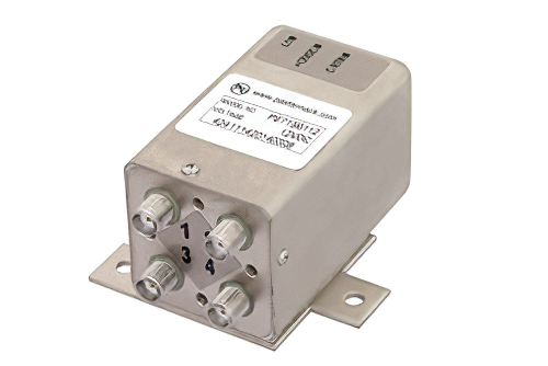 トランスファ電気機械式リレーフェールセーフスイッチ、DC 〜 26.5 GHz、20 W、12 V、インジケータ、TTL ロジック、ダイオード、SMA