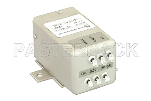 トランスファ電気機械式リレーフェールセーフスイッチ、DC 〜 26.5 GHz、20 W、12 V、インジケータ、TTL ロジック、ダイオード、SMA
