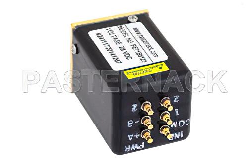 トランスファ電気機械式リレーフェールセーフスイッチ、DC 〜 40 GHz、5 W、28 V、インジケータ、TTL ロジック、ダイオード、2.92mm