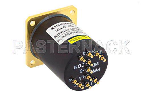 SP4T 電気機械式リレーノーマルオープンスイッチ、DC 〜 40 GHz、3 W、12 V、インジケータ、TTL ロジック、ダイオード、2.92mm