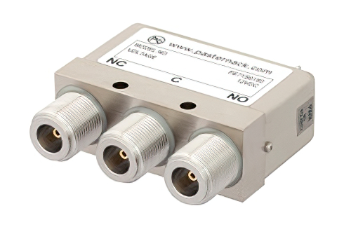 SPDT 電気機械式リレーフェールセーフスイッチ、DC 〜 12.4 GHz、50 W、12 V、N