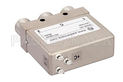 SPDT 電気機械式リレーラッチングスイッチ、DC 〜 12.4 GHz、160 W、28 V、セルフカットオフ、ダイオード、N