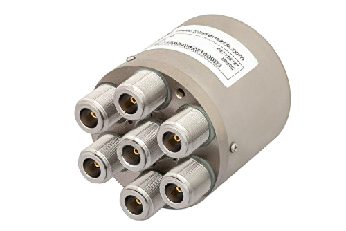 SP6T 電気機械式リレーノーマルオープンスイッチ、DC 〜 10 GHz、50 W、28 V、N