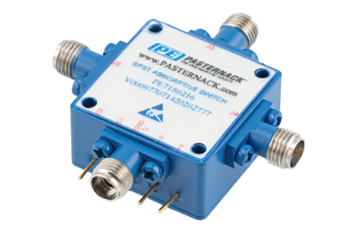 吸収型 SP3T、PIN ダイオードスイッチ、動作周波数 500 MHz 〜 40 GHz、最大 0.1 W (+20 dBm)、フィールド交換式、2.92mm