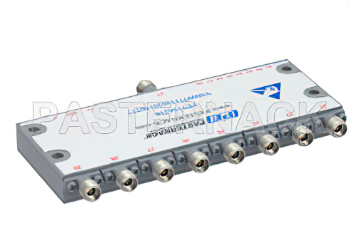 吸収型 SP8T、PIN ダイオードスイッチ、動作周波数 500 MHz 〜 40 GHz、最大 0.1 W (+20 dBm)、フィールド交換式、2.92mm