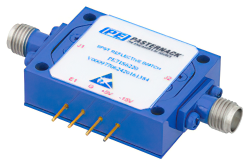 SPST、PIN ダイオードスイッチ、動作周波数 500 MHz 〜 18 GHz、最大 0.1 W (+20 dBm)、フィールド交換式、SMA