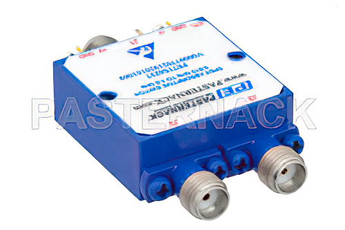 吸収型 SPDT、PIN ダイオードスイッチ、動作周波数 10 MHz 〜 1 GHz、最大 0.1 W (+20 dBm)、フィールド交換式、SMA