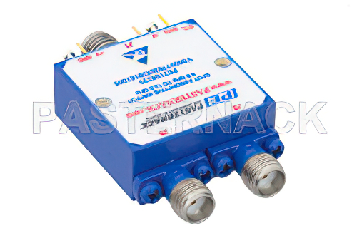 吸収型 SPDT、PIN ダイオードスイッチ、動作周波数 8 GHz 〜 12 GHz、最大 0.1 W (+20 dBm)、フィールド交換式、SMA