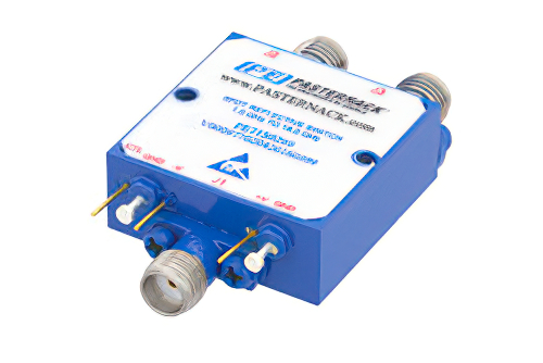 SPDT、PIN ダイオードスイッチ、動作周波数 1 GHz 〜 18 GHz、最大 0.1 W (+20 dBm)、フィールド交換式、SMA