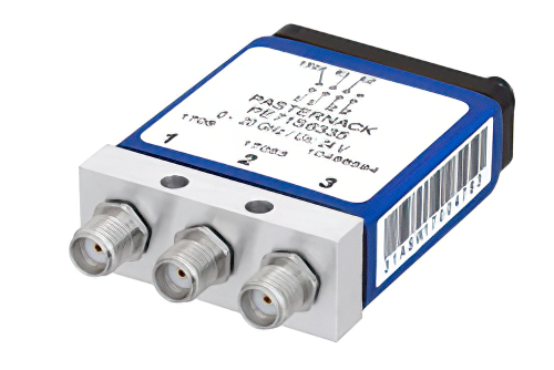 SPDT 0.03 dB 低挿入損失劣化度 電気機械式リレーラッチングスイッチ、DC 〜 20 GHz、1 W、24 V、インジケータ、セルフカットオフ、SMA