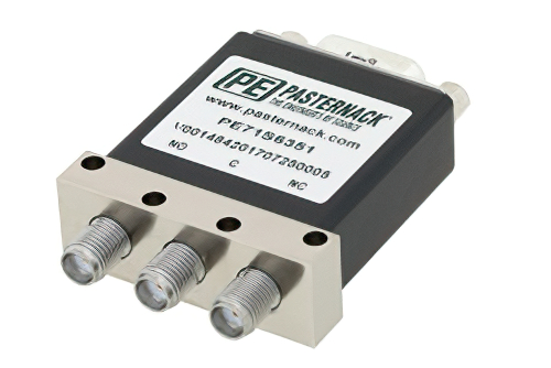 SPDT 電気機械式リレーフェールセーフスイッチ、DC 〜 18 GHz、最大 90 W、12 V、インジケータ、SMA