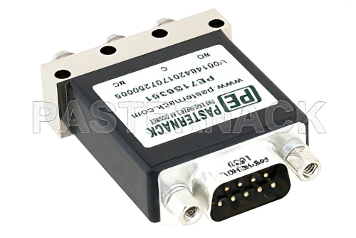 SPDT 電気機械式リレーフェールセーフスイッチ、DC 〜 18 GHz、最大 90 W、12 V、インジケータ、SMA