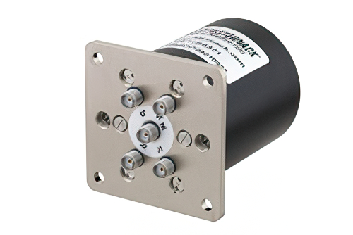 SP4T 電気機械式リレーノーマルオープンスイッチ、終端、DC 〜 26.5 GHz、最大 90 W、28 V、SMA